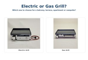 Electric or gas grill by Furlan for balcony, terrace, apartment or campsite