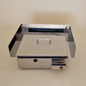 Countertop Gas Grill P450 for Roasting Chestnuts with Shield and Stainless Steel Lid – Furlan