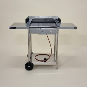 Furlan E450 PRO electric grill with wheels, side shelves and splash guard